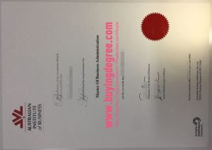 Australian Institute of Business degree certificate