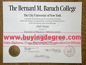 buy a Baruch College degree certificate