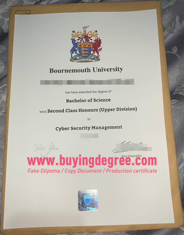 fake Bournemouth University bachelor's degree
