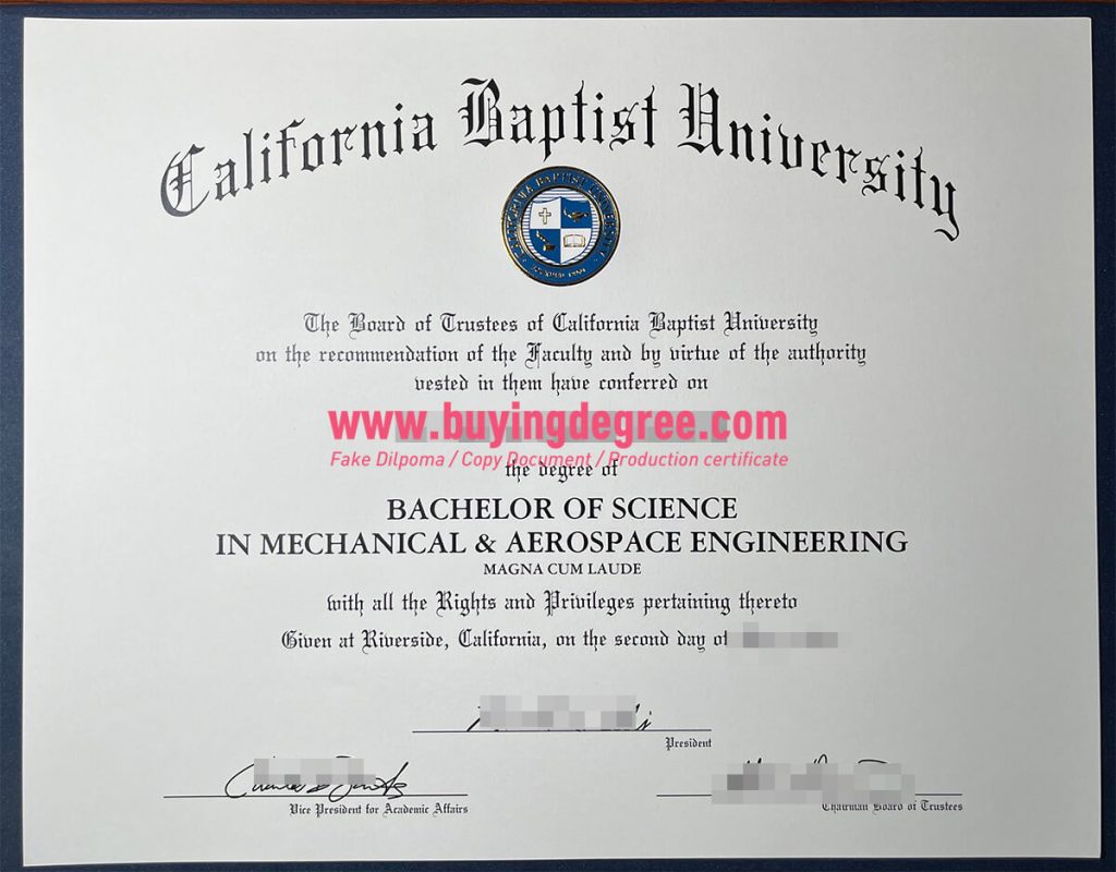 Fake California Baptist University degree online
