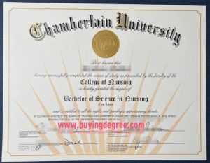 Fake Chamberlain University bachelor's degree