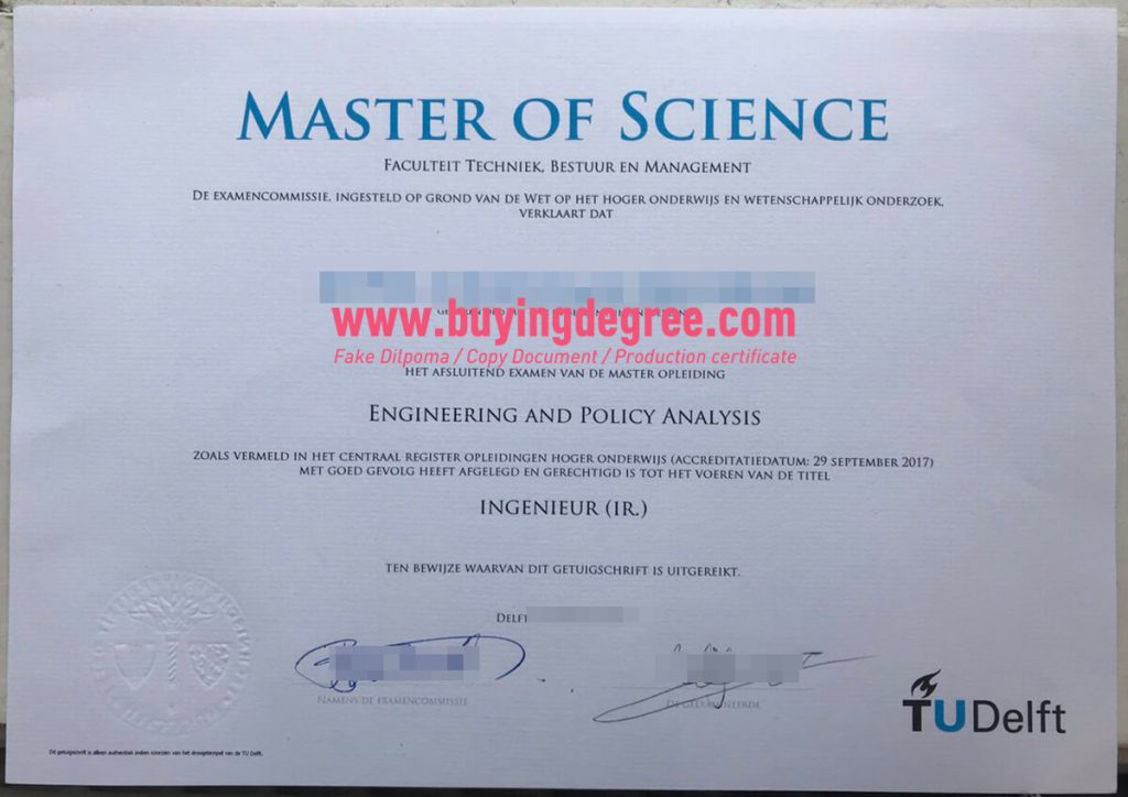 fake TU Delft degree