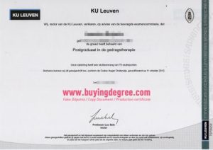 KU Leuven degree