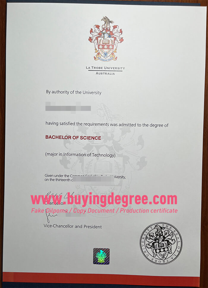 a real fake La Trobe University degree in Australia