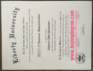 Fake Liberty University diploma and transcript