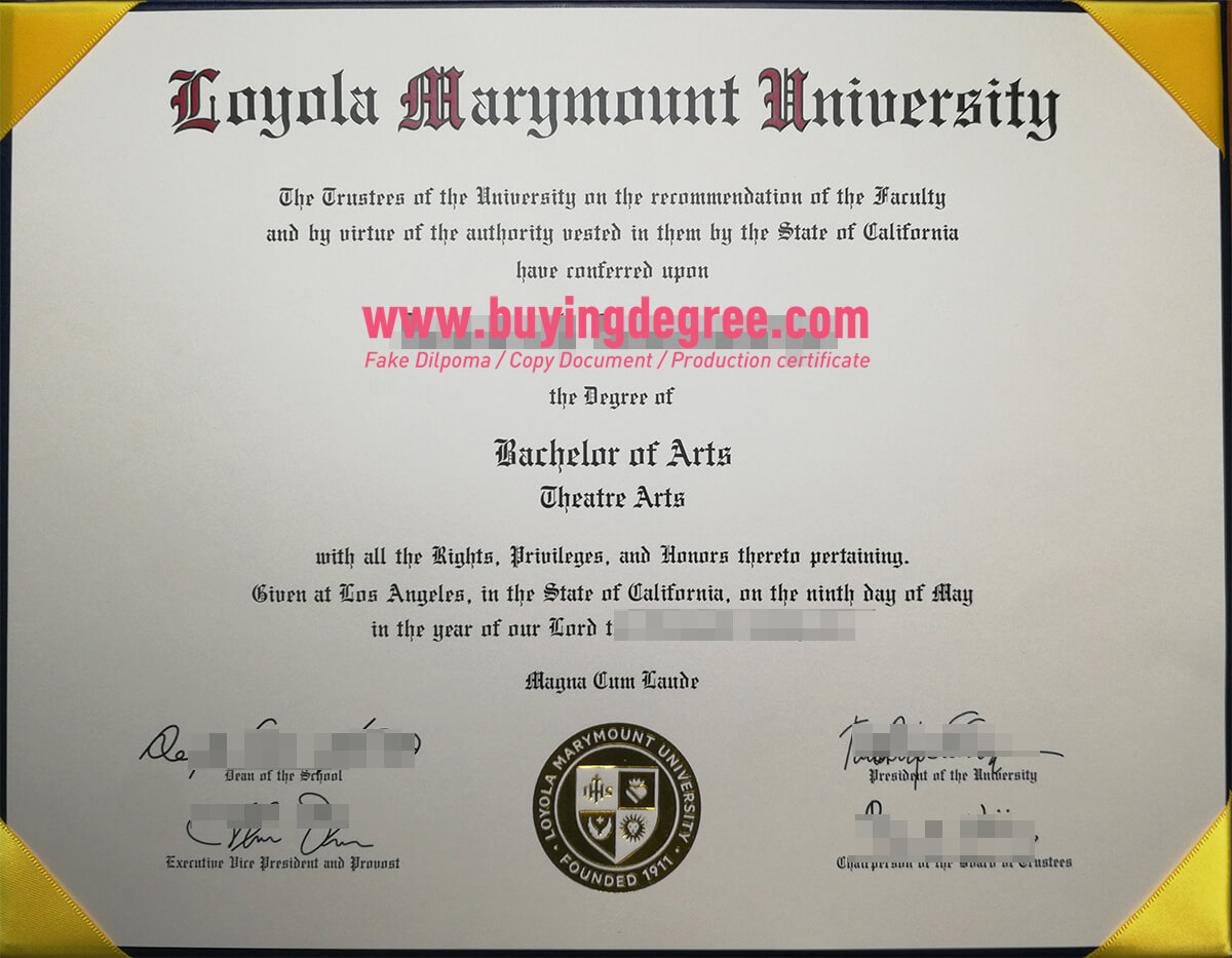 Safely buy a Loyola Marymount University degree diploma