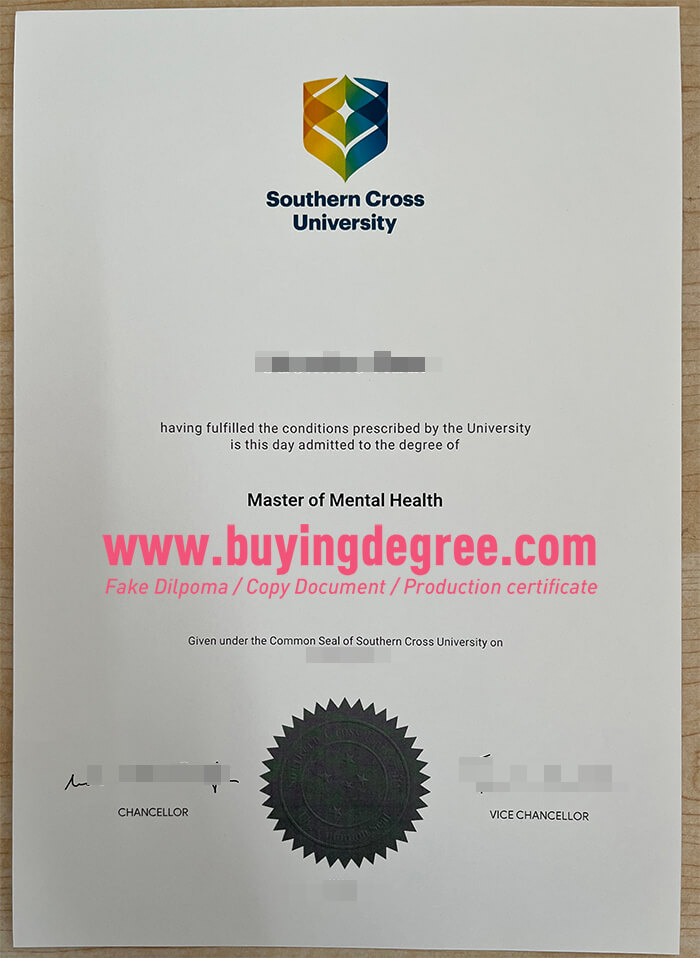 Southern Cross University degree diploma