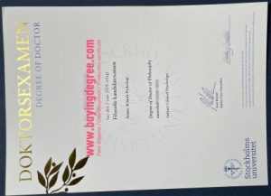 fake Stockholm University degree certificate
