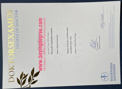 fake Stockholm University degree certificate