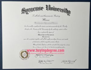 Fake Syracuse University bachelor's degree for job