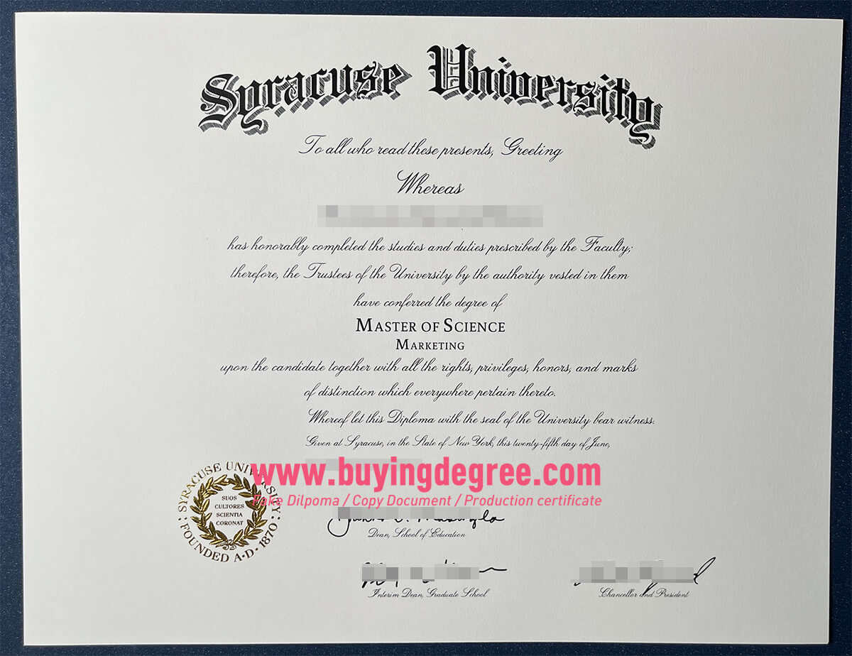 buy a fake Syracuse University bachelor's degree for job