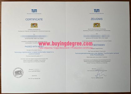 Fake Technical University of Munich degree