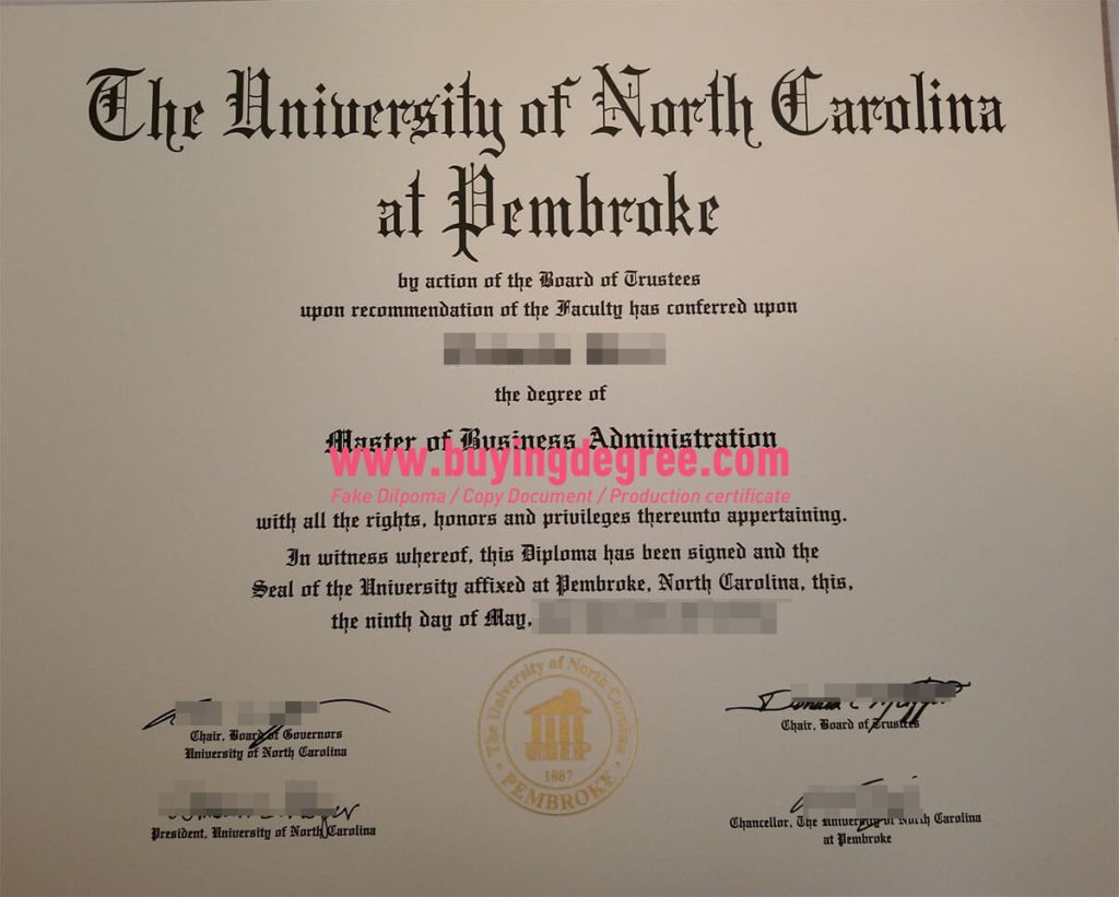 UNCP master's degree in USA