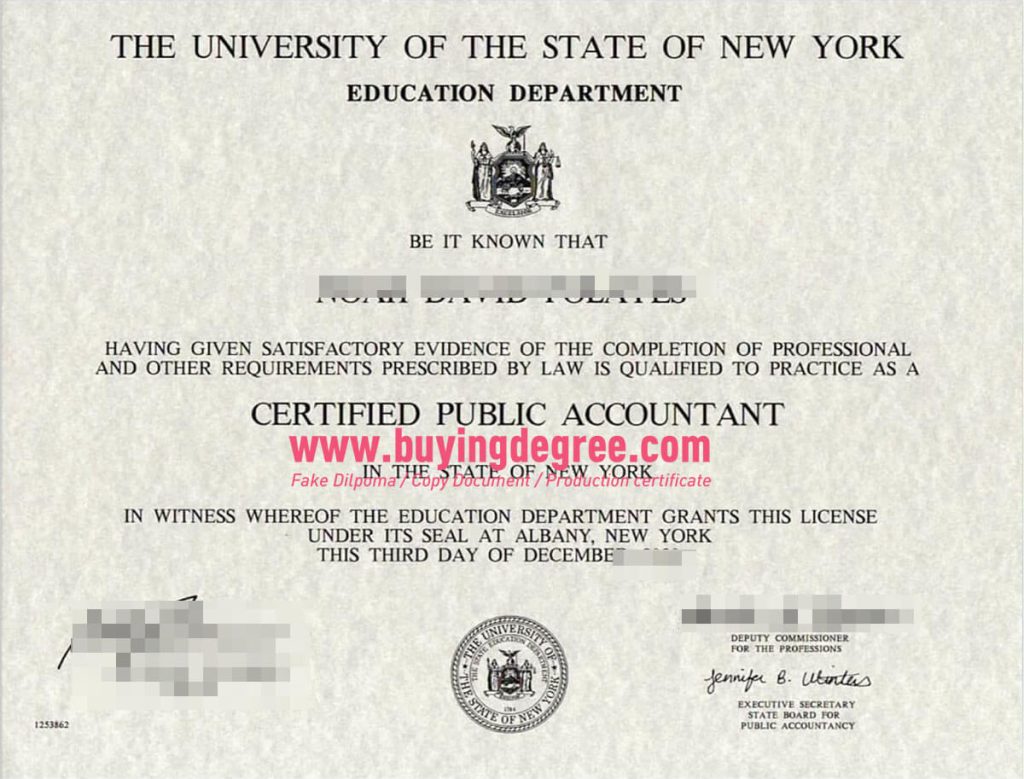 Fake SUNY degree certificate for job