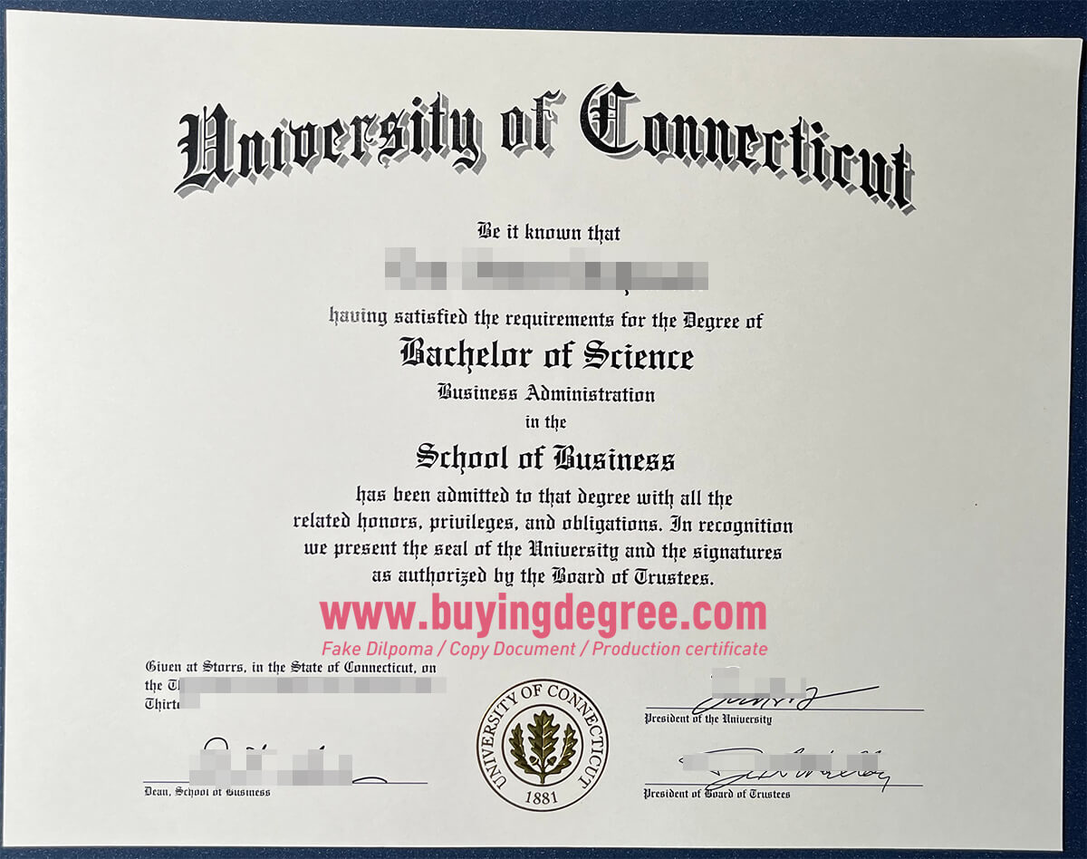 University of Connecticut diploma for sale