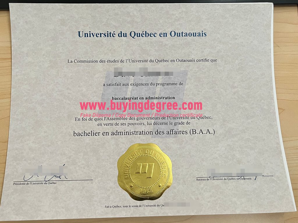 fake University of Quebec degree