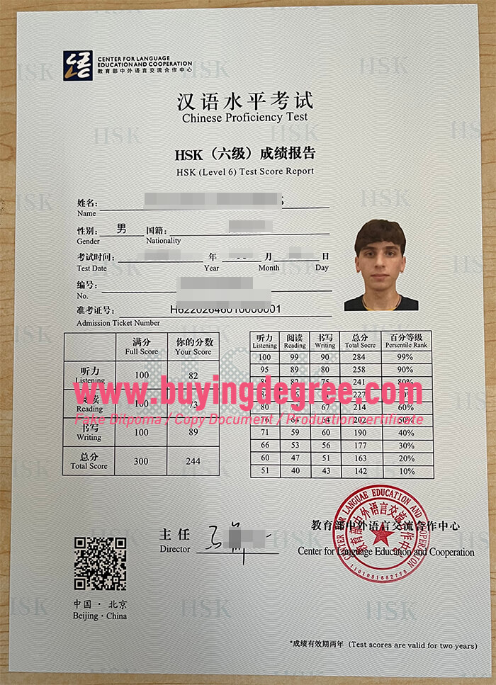 Fake HSK certificate online