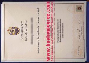 fake Aston University degree certificate in UK