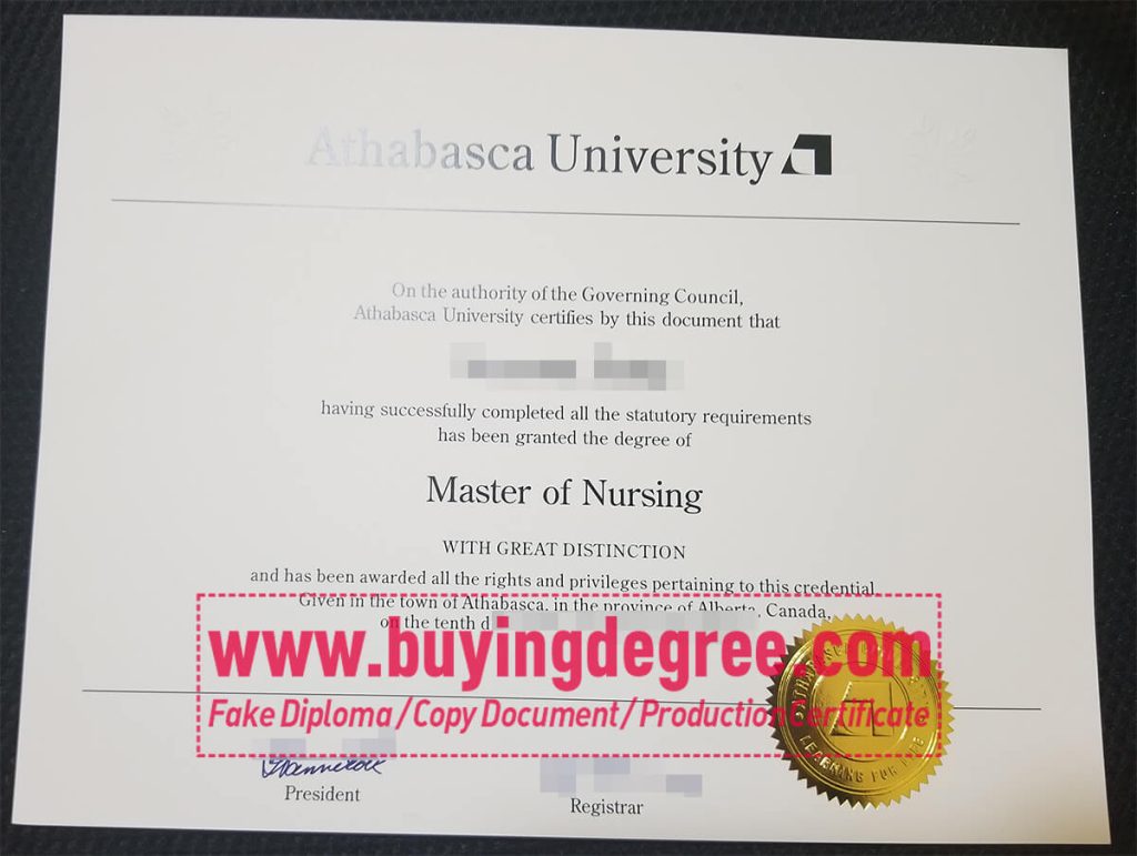 Athabasca University degree online