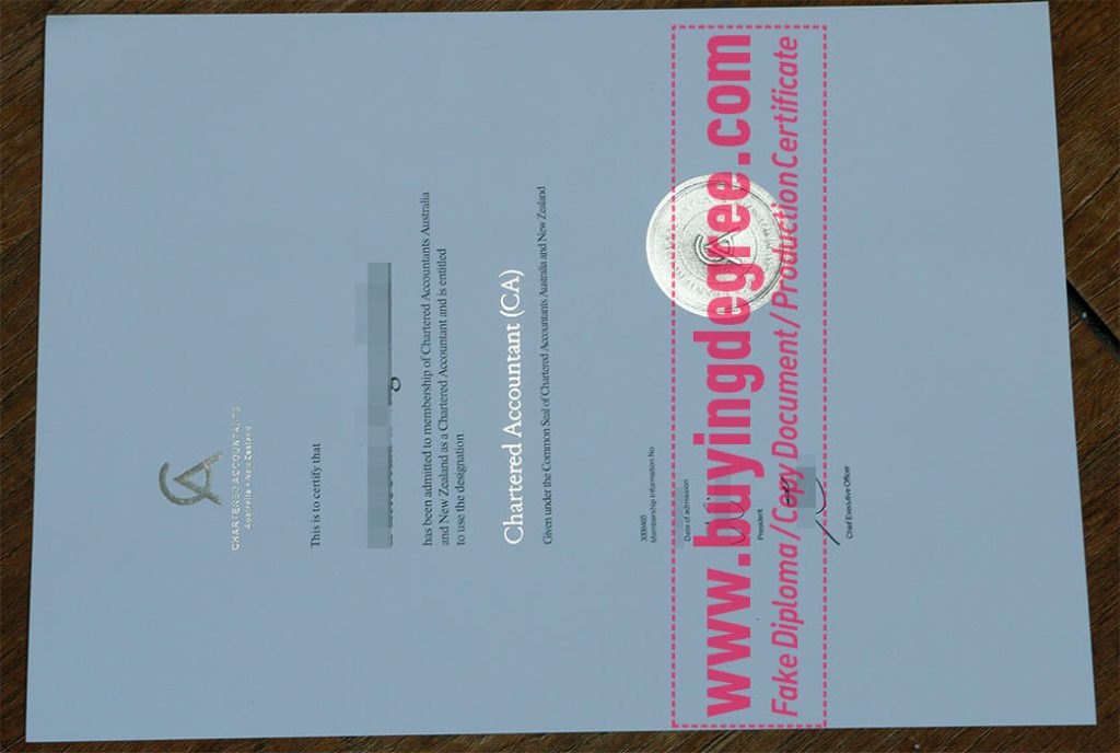 CA certificate of Australia and New Zealand
