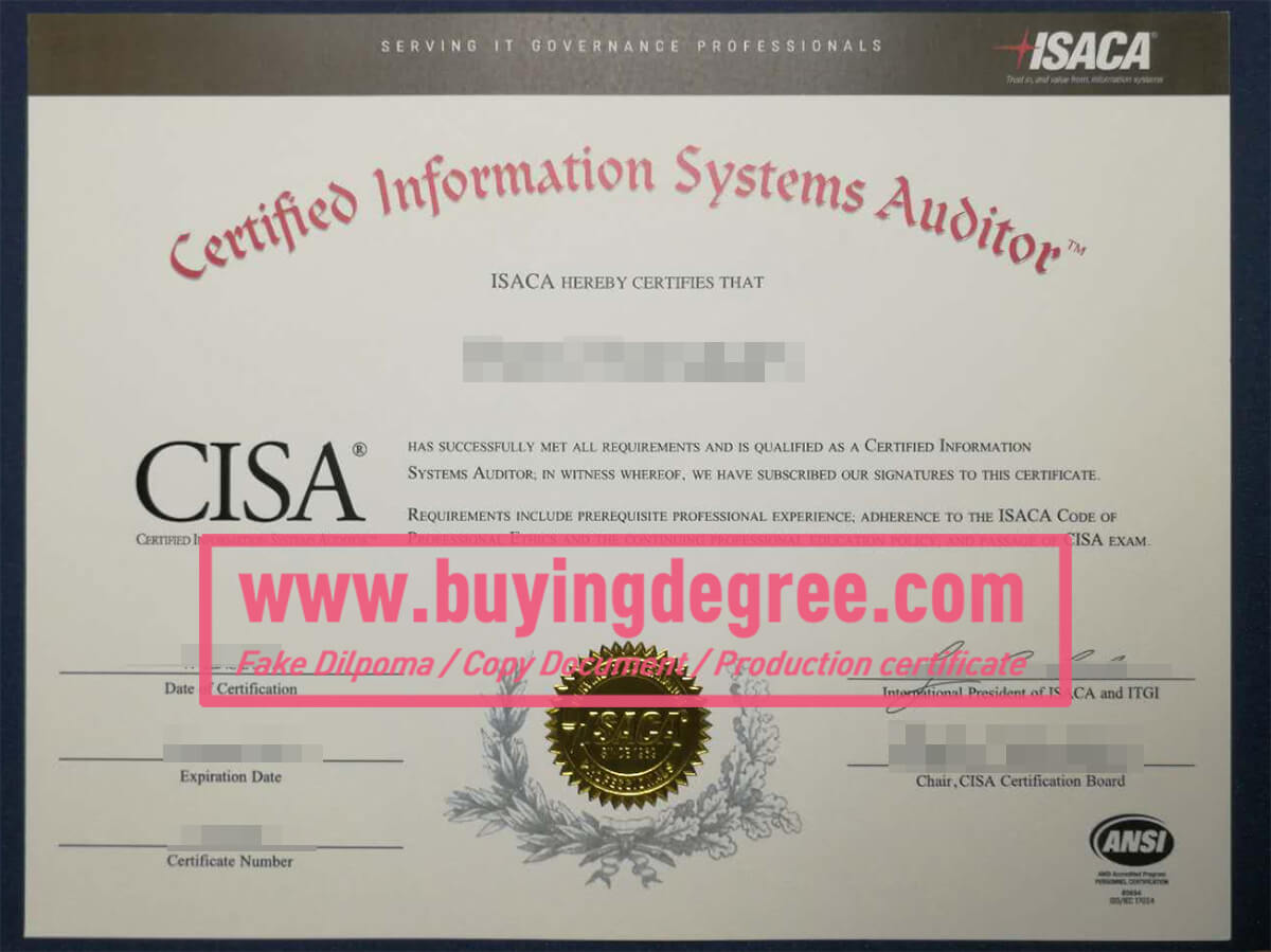 CISA certificate