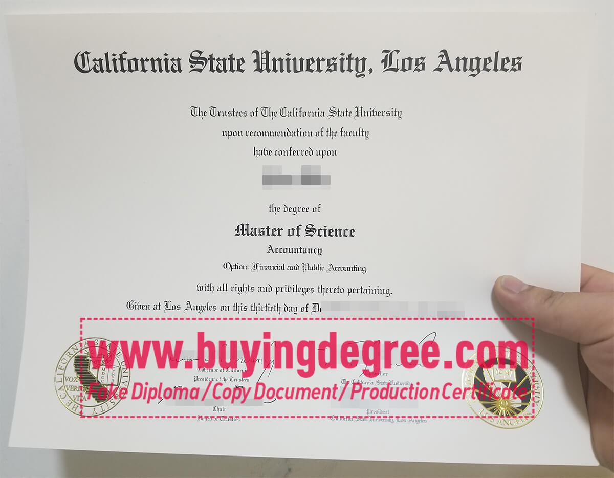 fake Cal State LA degree with transcript