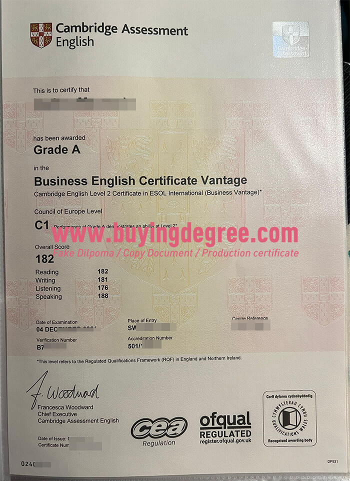 CAE Business English certificate