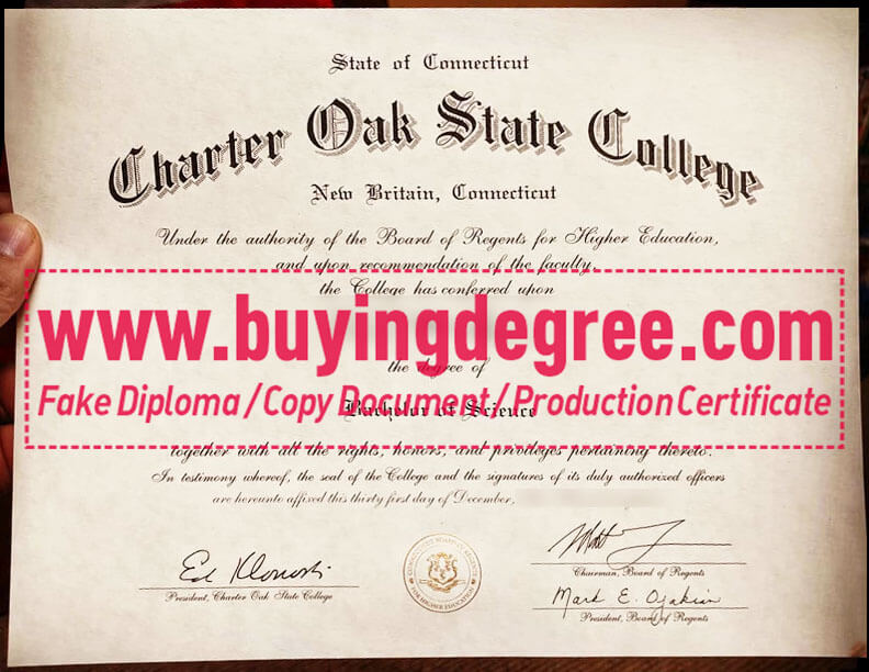 buy a Charter Oak State College diploma