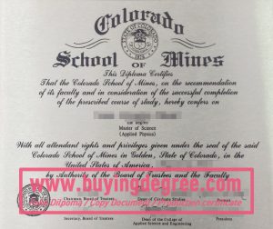 Colorado School of Mines degree