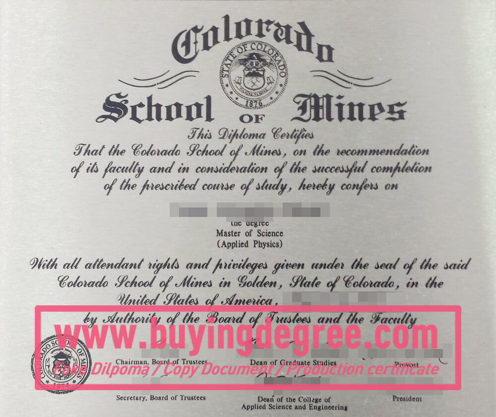 Colorado School of Mines degree 