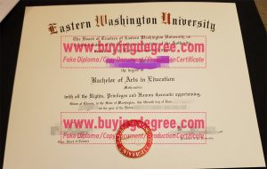 Eastern Washington University degree certificate