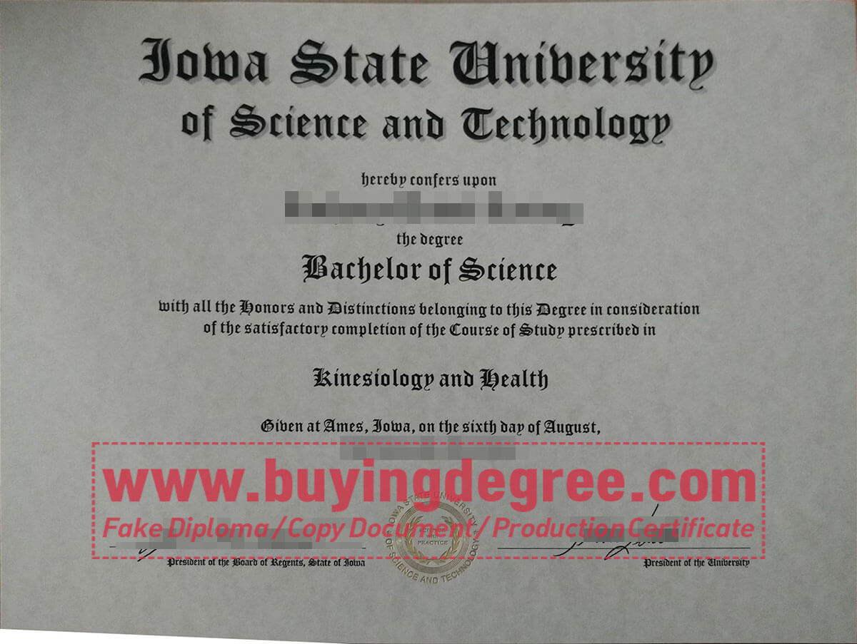 Lowa State University bachelor's degree