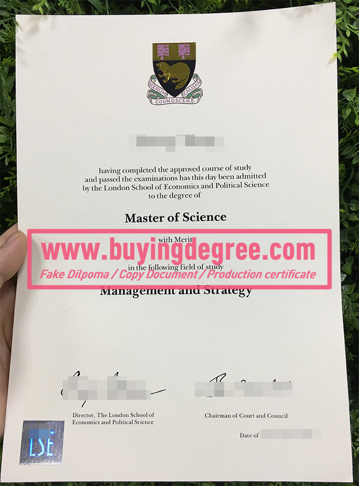 Make A fake LSE Degree Certificate for job