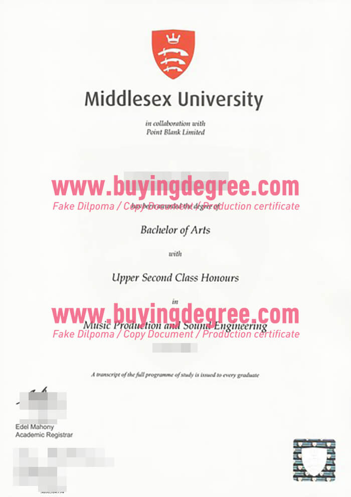 Middlesex University degree 