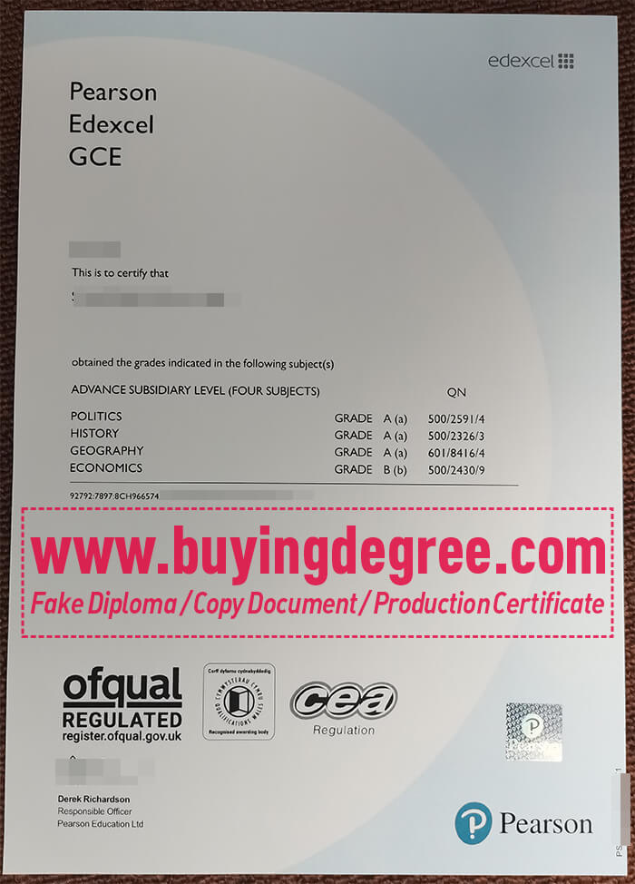 Pearson Edexcel GCE Certificate