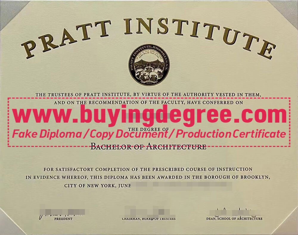 Pratt Institute diploma