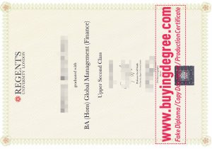 Regent's University London diploma