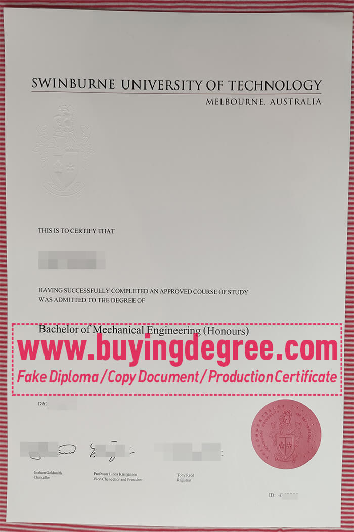 Swinburne University of Technology diploma