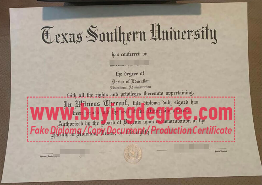 Texas Southern University degree