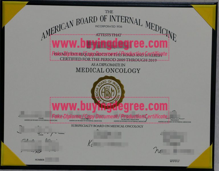 Buy American Board of Internal Medicine certificate quickly, fake ABIM