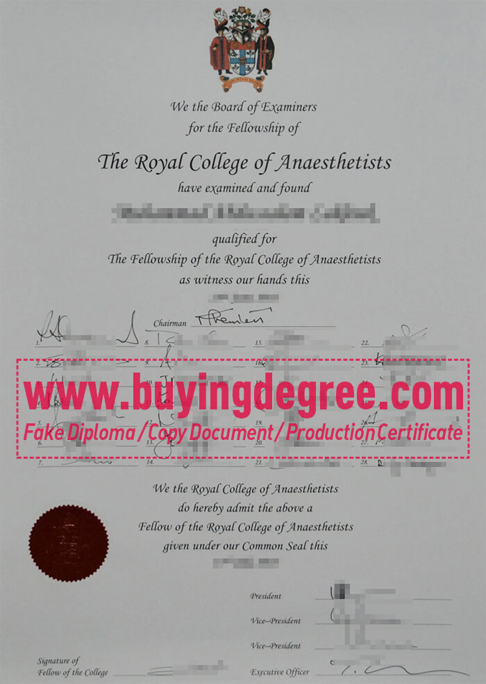 Royal College of Anaesthetists Diploma