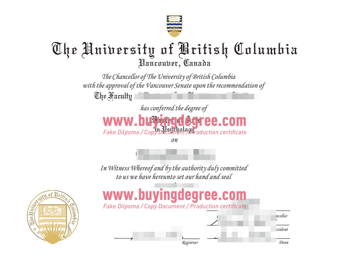 UBC degree verification
