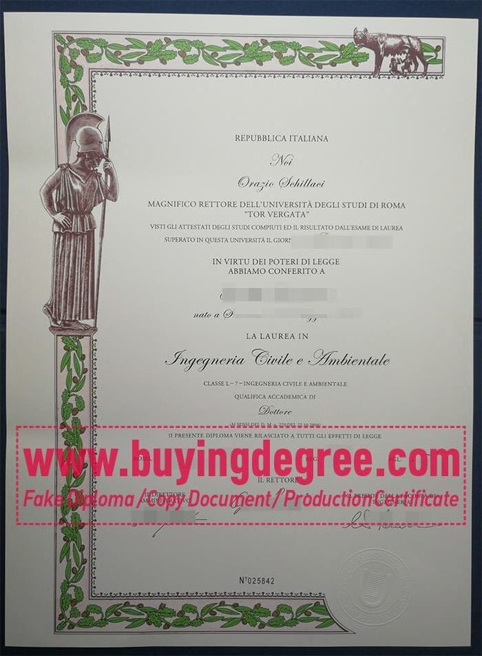 Get a fake University of Rome Tor Vergata diploma in Italy