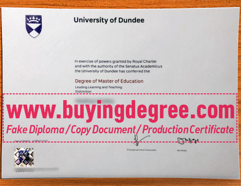buy a fake University of Dundee certificate
