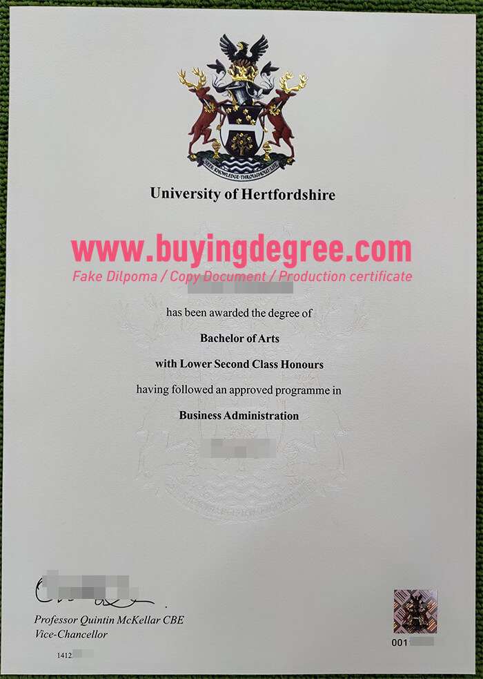 University of Hertfordshire degree