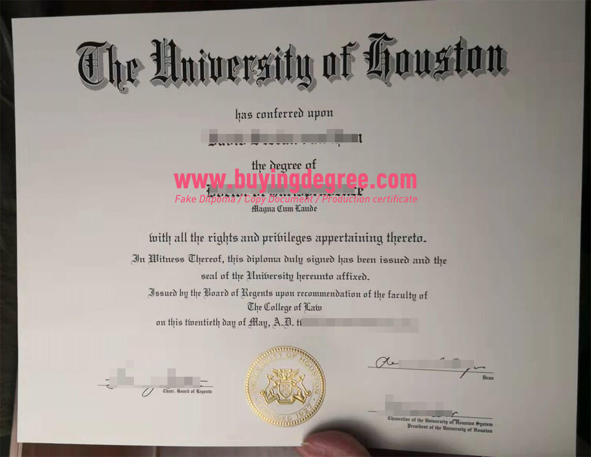 fake University of Houston degree