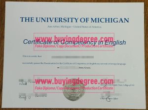 University of Michigan certificate transcripts