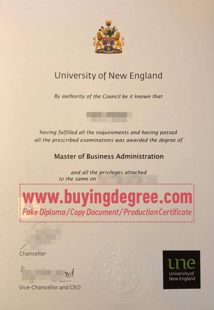 University of New England degree