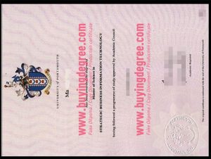 Fake University of Portsmouth degree certificate