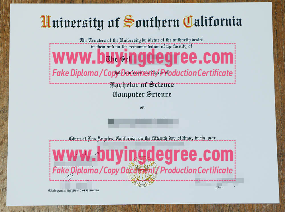 University of Southern California diploma